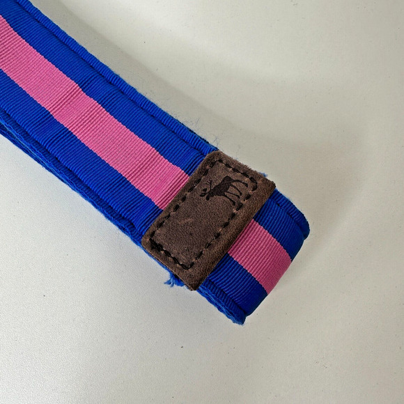 Abercrombie & Fitch Pink & Blue Stripe Canvas Belt Strap 28 - Picture 2 of 9